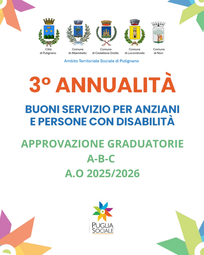 Buoni Servizio per l’accesso ai servizi a ciclo diurno e domiciliari per anziani e persone con disabilità