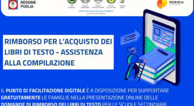 RIMBORSO PER L’ACQUISTO DEI LIBRI DI TESTO – ASSISTENZA ALLA COMPILAZIONE